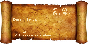 Rau Minna névjegykártya